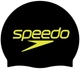 Шапка для плавания Speedo черная силиконовая кепка для тренировок унисекс защита волос от хлора - изображение 2