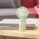 Ручной / настольный вентилятор на аккумуляторе Mini Fan односкоростной мини-вентилятор, 12.8х6.3х4.4 см, желтый (104016338) - изображение 4