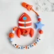 Подарочный набор для мальчика с именной игрушкой грызунком Ракета (оранжевая) на рождение, выписку, крестины - изображение 2