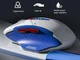 Бездротова ігрова комп'ютерна миша INPHIC F9 2.4G на акумуляторі біло-синя - зображення 6