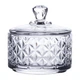 Конфетница с крышкой High Quality из хрустального стекла, Ice Flowers Прозрачный - изображение 1