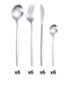 Набір столових приборів Modern Silver на 6 персон 24 предмети - зображення 2