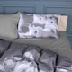 Комплект постельного белья Mirson Полуторный Евро 160х220 см 22-1402 Silvery Cats Сатин (2200010567175) - изображение 3