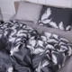 Комплект постільної білизни MirSon Полуторний Євро 160х220 см 17-0591 Feathers Black Бязь (2200007105144) - зображення 1