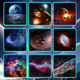 Ночник проектор звездного неба галактика Galaxy 19 сменных картриджей, домашний планетарий белый - изображение 3