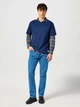 Футболка хлопковая длинная мужская Wrangler 112357358 XL Темно-синяя (5401139132849) - изображение 3