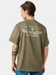 Футболка хлопковая длинная мужская Wrangler 112362368 2XL Оливковая с принтом (5401139213166) - изображение 2