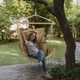Бразильское кресло - гамак Outtec Boho Sois XXL бежевый - изображение 5
