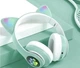 Детские аккумуляторные беспроводные Bluetooth наушники CATEAR stn 28 со светящимися кошачьими ушками и RGB подсветкой - изображение 10