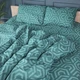 Пододеяльник MirSon King Size 220х240 см Бязь 17-0622 Geometry Emerald (2200008197704) - изображение 1