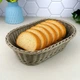 Плетёная корзинка для хлеба 27 см Серая ПВХ - изображение 1