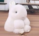 Меховой брелок заяц для сумки рюкзака игрушка для девочек белый пушистый 15 см мягкая игрушка (513655) - изображение 2