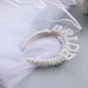 Комплект обруч корона BRIDE та фата на дівич-вечір - изображение 4