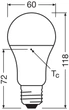 Светодиодная лампа OSRAM A100 10.5W 960Lm 3000K E27 (4058075623262) - изображение 4
