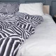 Простынь MirSon Бязь 17-0629&nbsp;Diamond&nbsp;Black&nbsp;White 200x220 см (2200008464400) - изображение 1