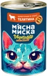 Упаковка вологого корму для дорослих котів М'ясна Миска шматочки в соусі з телятиною та морквою 415 г х 8 шт (4820255194189-8) - зображення 2