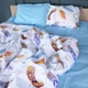Простынь MirSon Бязь 17-0743 Blue Feathers 200x220 см (2200010844726) - изображение 2