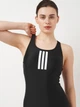 Купальник слитный женский Adidas 3S Mid Suit C JE4384 34 Black/White (4067901608045) - изображение 3