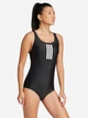 Купальник слитный женский Adidas 3S Mid Suit C JE4384 34 Black/White (4067901608045) - изображение 6