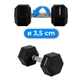 Гантель шестигранная Thunder 12,5 кг (HEXAGONAL-DUMBBELLS-12,5K) - изображение 5