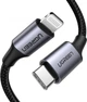 Кабель Ugreen US304 USB Type-C Male to Lightning Male Cable Aluminum Shell Braided 3A 1.5 м Black (60760) - изображение 2