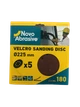 Круг шлифовальный самозацепной NovoAbrasive 225 мм Р180, 8 отверстий, 5 шт (NASD8225180) - изображение 1