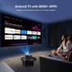 Проектор, автоматична підтримка Keystone WiFi 6 Bluetooth 4K, Full HD 1080P 25000 люмен Netflix та автофокус, сірий - зображення 2
