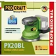 Аккумуляторная эксцентриковая шлифмашина Procraft PX20BL (без АКБ и ЗУ) - изображение 12