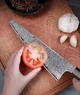 Японський ніж Santoku з дамаської сталі у подарунковій упаковці TURWHO 6" універсальний (VG10 Steel-6"U) - зображення 13