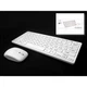 Беспроводная клавиатура и оптическая мишка USB адаптер KeyBoard K-03 Белый - изображение 2
