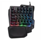 Игровой комплект одноручная клавиатура и мышь 2в1 с RGB подсветкой UKC 7768 Черный - изображение 3