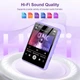 MP3 плеер ZAQE M4 Purple, на 128 ГБ с Bluetooth 5.4, встроенный усилитель звука, HD динамик, HiFi Sound FM-радио + чехол, наушники - изображение 6