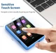 MP3 плеєр SWOFY M4 Black/Blue 64 ГБ Bluetooth 5.3 вбудований HD динамік, HiFi Sound Shuffle Single Loop FM-радіо + чохол, навушники - зображення 6