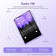 MP3 плеєр SWOFY M4 Black/Purple 64 ГБ Bluetooth 5.3 вбудований HD динамік, HiFi Sound Shuffle Single Loop FM-радіо + чохол, навушники - зображення 7