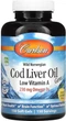 Рыбий жир из печени трески Carlson Cod Liver Oil 230 мг 150 капсул Лимон в упаковке (ARE-573746) - изображение 1