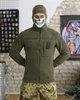 Тактическая флисовая кофта Patriot Олива мужская военная флиска с плотным поларом и велкро L - изображение 1