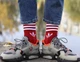 Чоловічі спортивні шкарпетки високі з принтом Adidas кольорові, Червоні/42-45р. - зображення 3