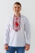 Вишиванка чоловіча Полковник 3XL Біло-червоний - зображення 1
