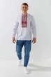 Сорочка вишиванка чоловіча Француз 2XL Біло-червоний - зображення 2