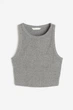 Топ H&M 271049251_gray S Сірий - зображення 4