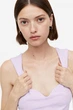 Топ H&M 271157823_purple L Фиолетовый - изображение 4
