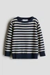 Джемпер H&M 271161567 110 Синий/Белый - изображение 1