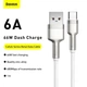 Кабель Baseus Cafule Series Metal Data Cable USB to Type-C 66W 1m White (CAKF000102) - зображення 6