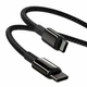Кабель Baseus Tungsten Gold Fast Charging Data Cable Type-C to Type-C 100W 1m Black (CATWJ-01) - зображення 5