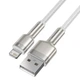 Кабель BASEUS Lightning Cafule Series Metal Data Cable |1M, 2.4A| (CALJK-A02) white - изображение 2