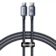 Кабель Baseus Crystal Shine Series Fast Charging Data Cable Type-C to Type-C 100W 1.2m Black (CAJY000601) - зображення 1
