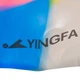 Шапочка для плавания силиконовая для взрослых YINGFA CAMOUFLAGE C0065 (силикон, синий-малиновый) - изображение 5