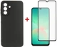 Комплект чехол для смартфона + стекло DENGOS Carbon для Samsung Galaxy A26 Black (DG-KM-137) - изображение 1