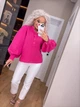 Fashions • Женская блуза с объемными рукавами Hilda Fashions 54-56 фуксия (1233-бу) - изображение 7