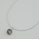 Колье с кристаллами Swarovski 50497 ширина 1.5 мм цвет серый турмалин позолота Белое Золото - изображение 1